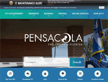 Tablet Screenshot of cityofpensacola.com